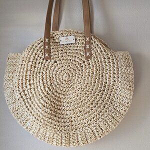 Paradisus Boho Straw Shoulder Bag NWT